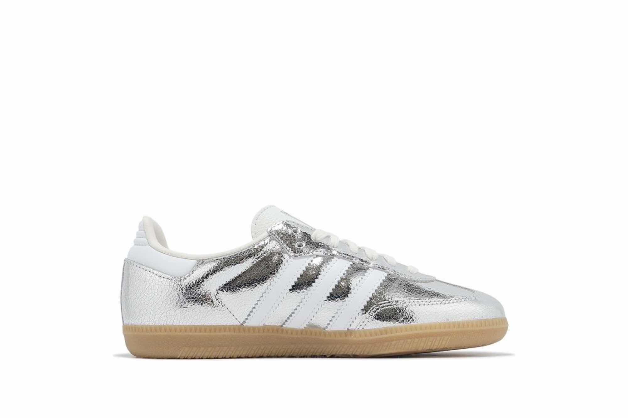 Adidas Samba OG ‘Silver Metallic Cracked Leather’ JR0035