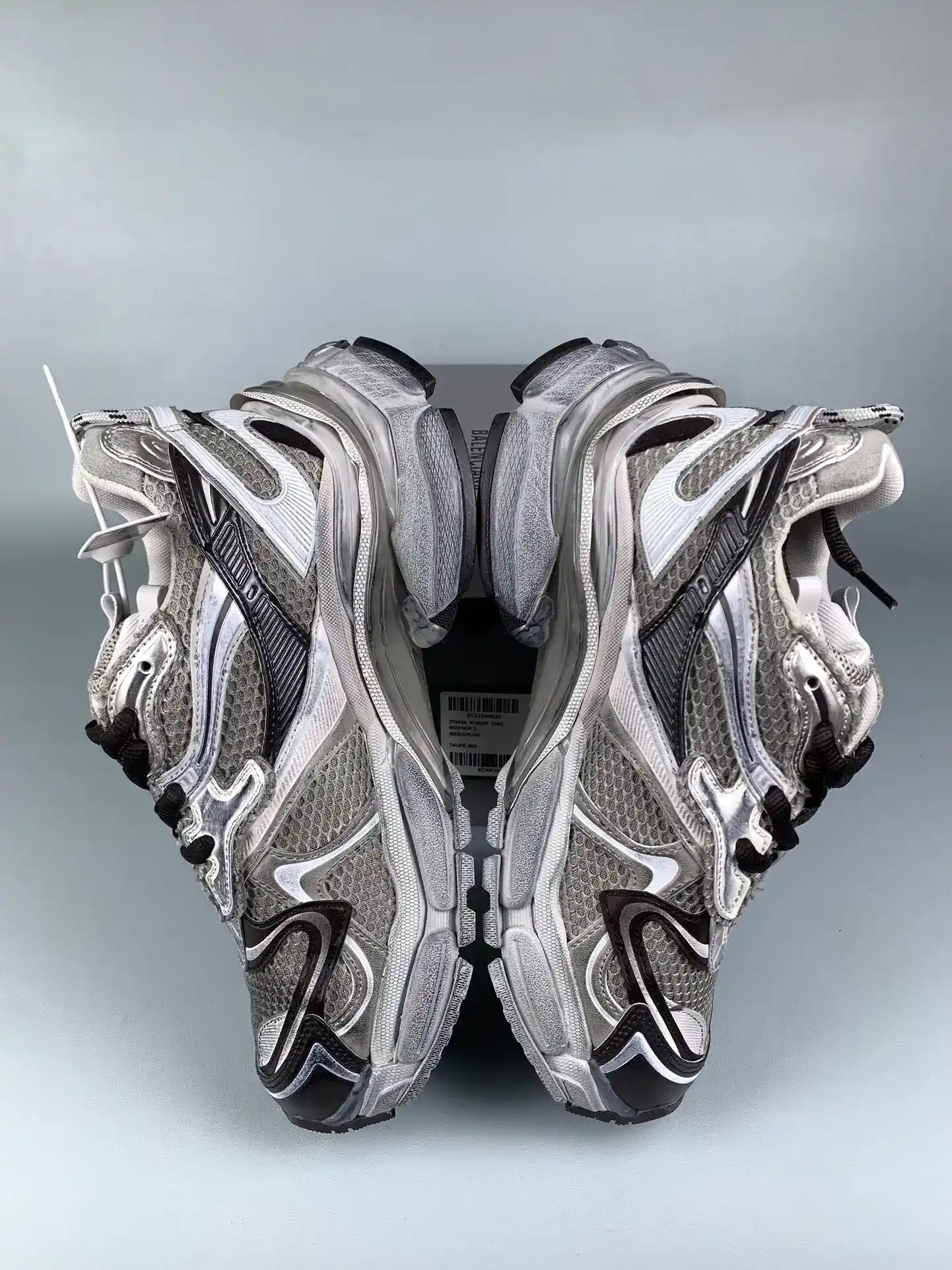 Balenciaga Runner Sneaker in Black/Silver product photo from LabelPicks