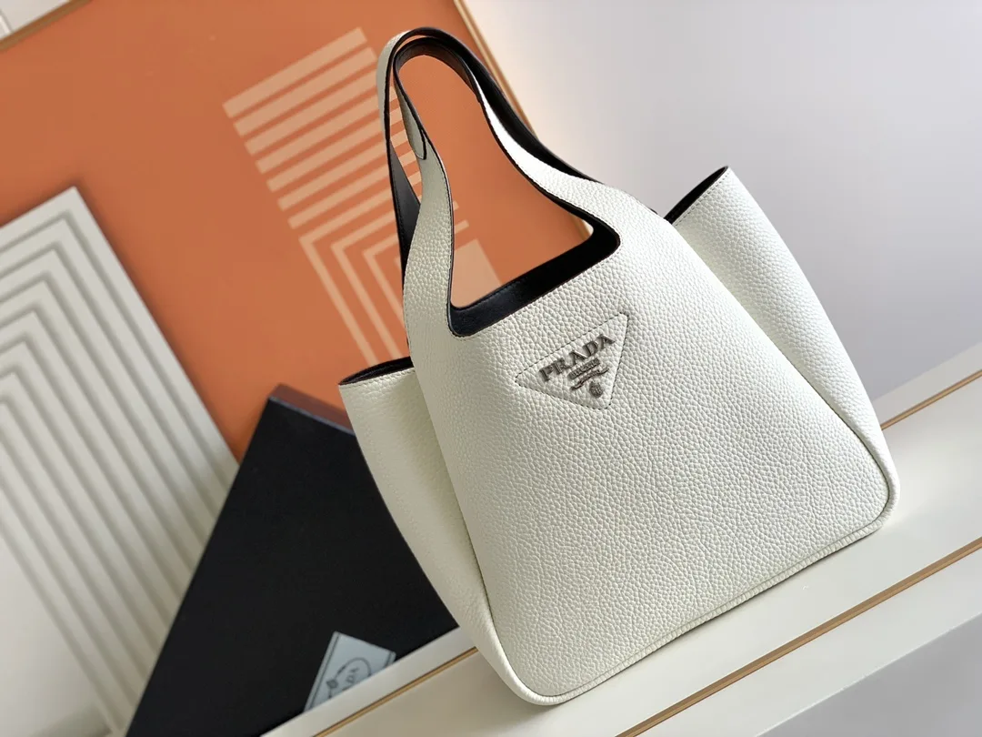 Prada Silver Calfskin Tote Bag product photo from LabelPicks