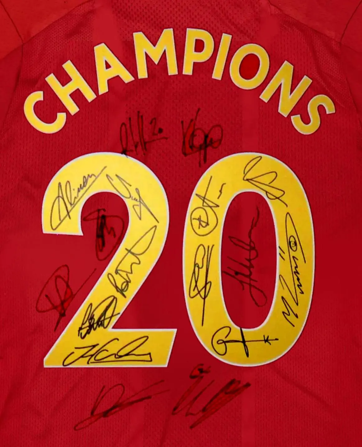Liverpool FULL 2020 SIGNED Champions Team Squad Signature Jersey/Shirt + COA 2020