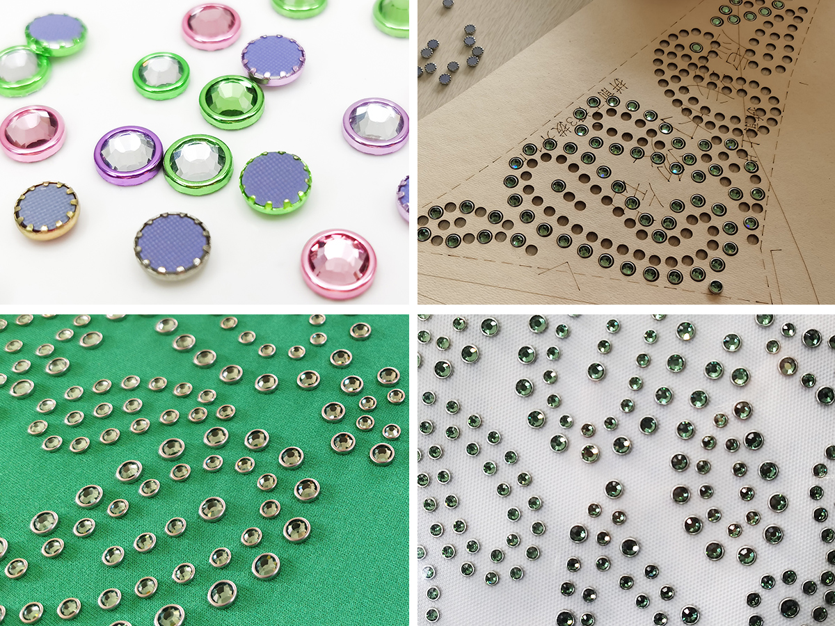 Rimmed Hotfix Rhinestones F