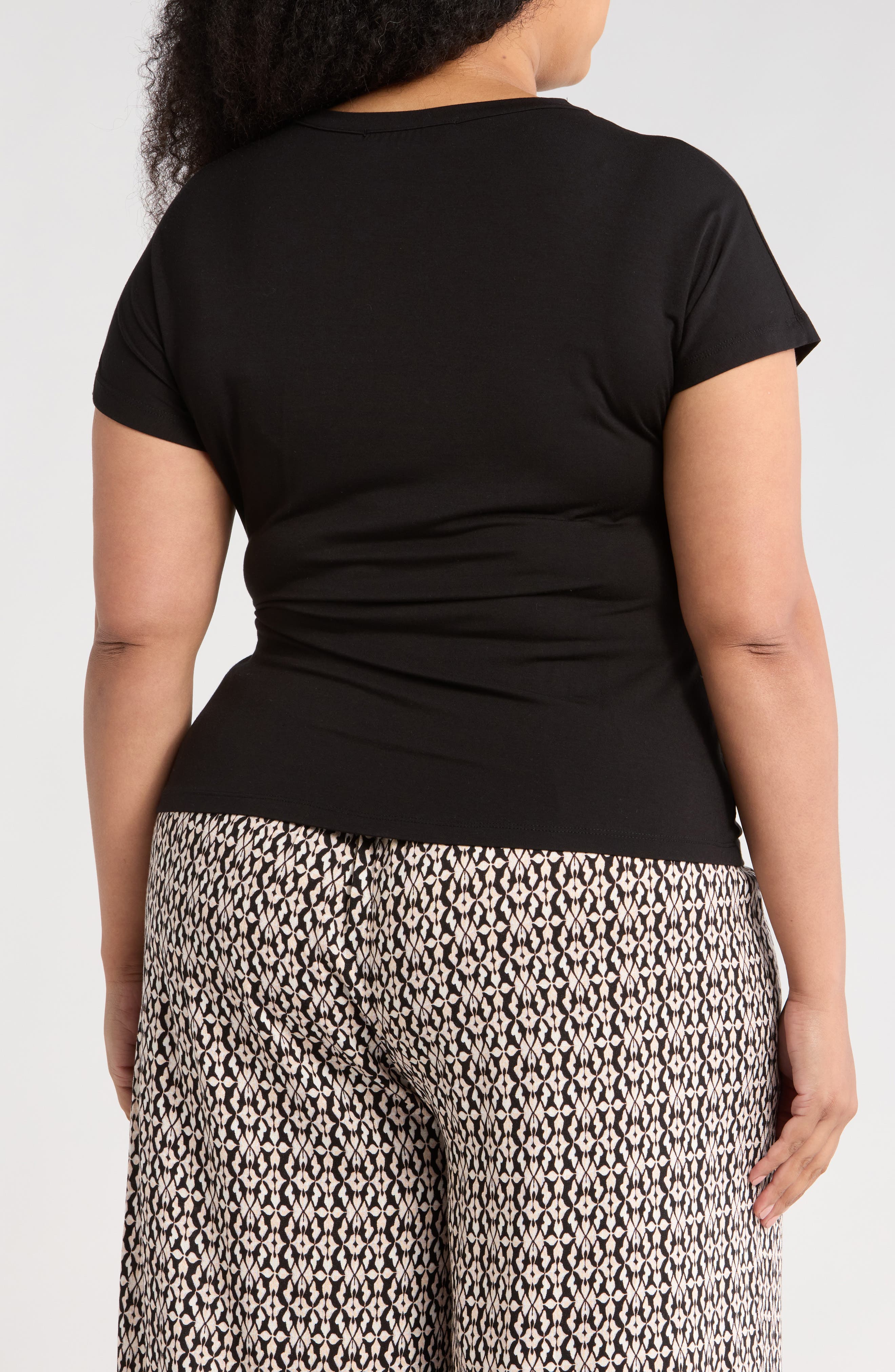 Renee C Side Knot Jersey Top