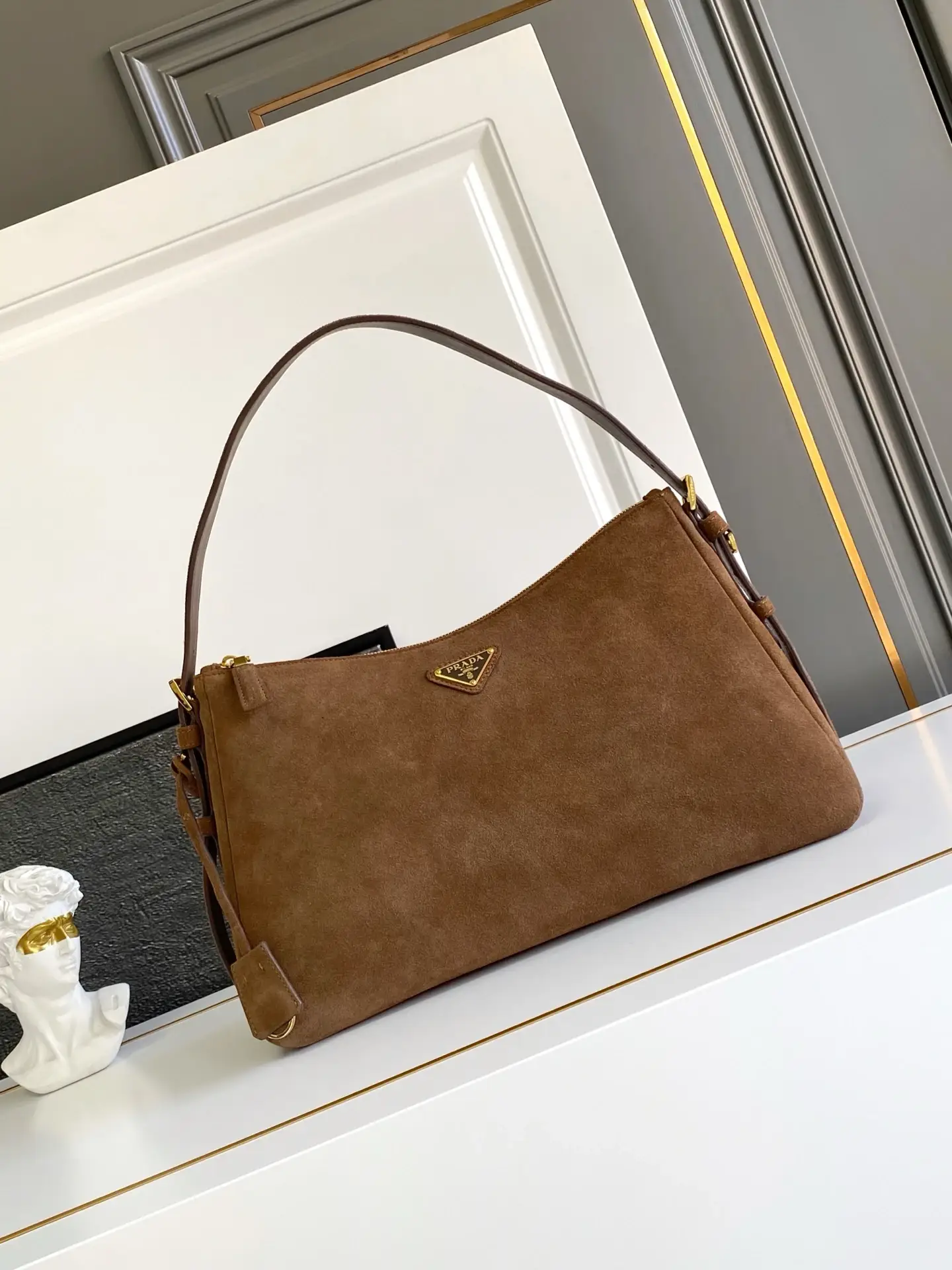 Prada Suede Leather Hobo Bag product photo from LabelPicks