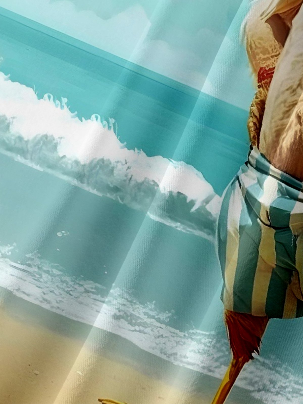 Moisture-wicking Beach Fun Chicken Chest Pocket Hawaiian Shirt