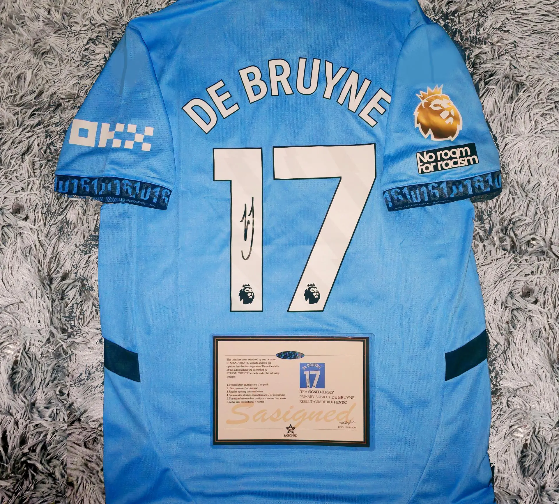 Kevin De Bruyne SIGNED Man City 24/25 FINAL Home Jersey/Shirt - COA - 2025