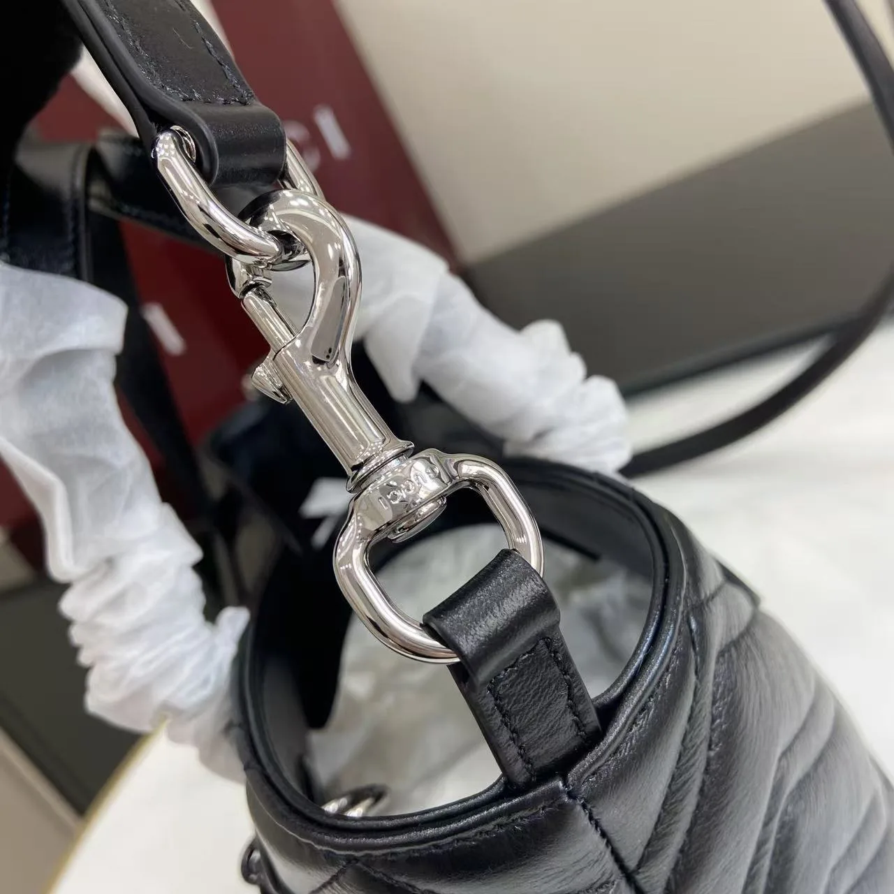 Gucci Black Marmont GG Supreme Canvas Tote Bag product photo from LabelPicks