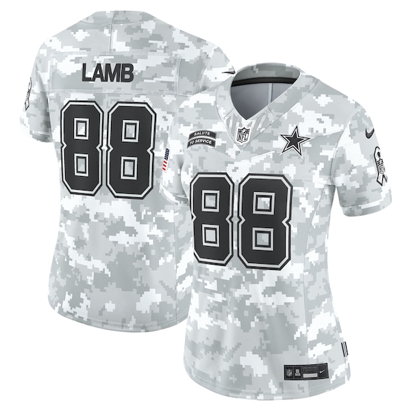 CeeDee Lamb Dallas Cowboys Nike Women's 2024 Salute to Service Limited Jersey - Arctic Camo