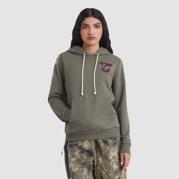 Houston Texans Nike Women's 2025 Salute to Service Sideline Standard Issue Dri-FIT Hoodie - Olive