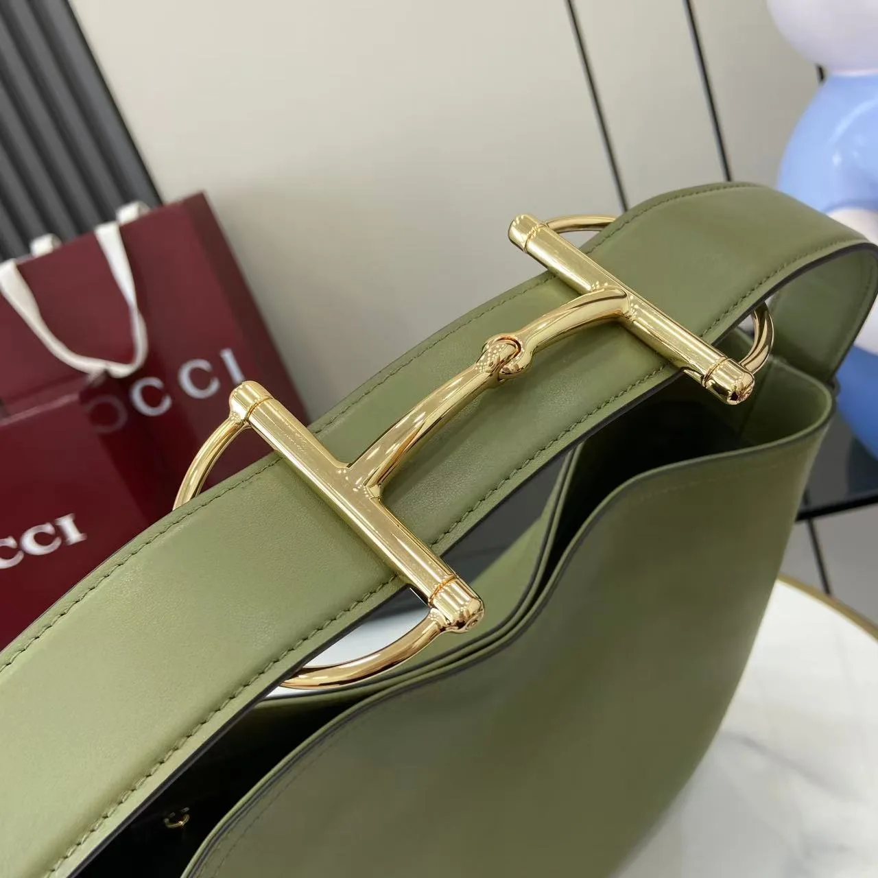 Gucci Green Smooth Leather Tote Bag product photo from LabelPicks