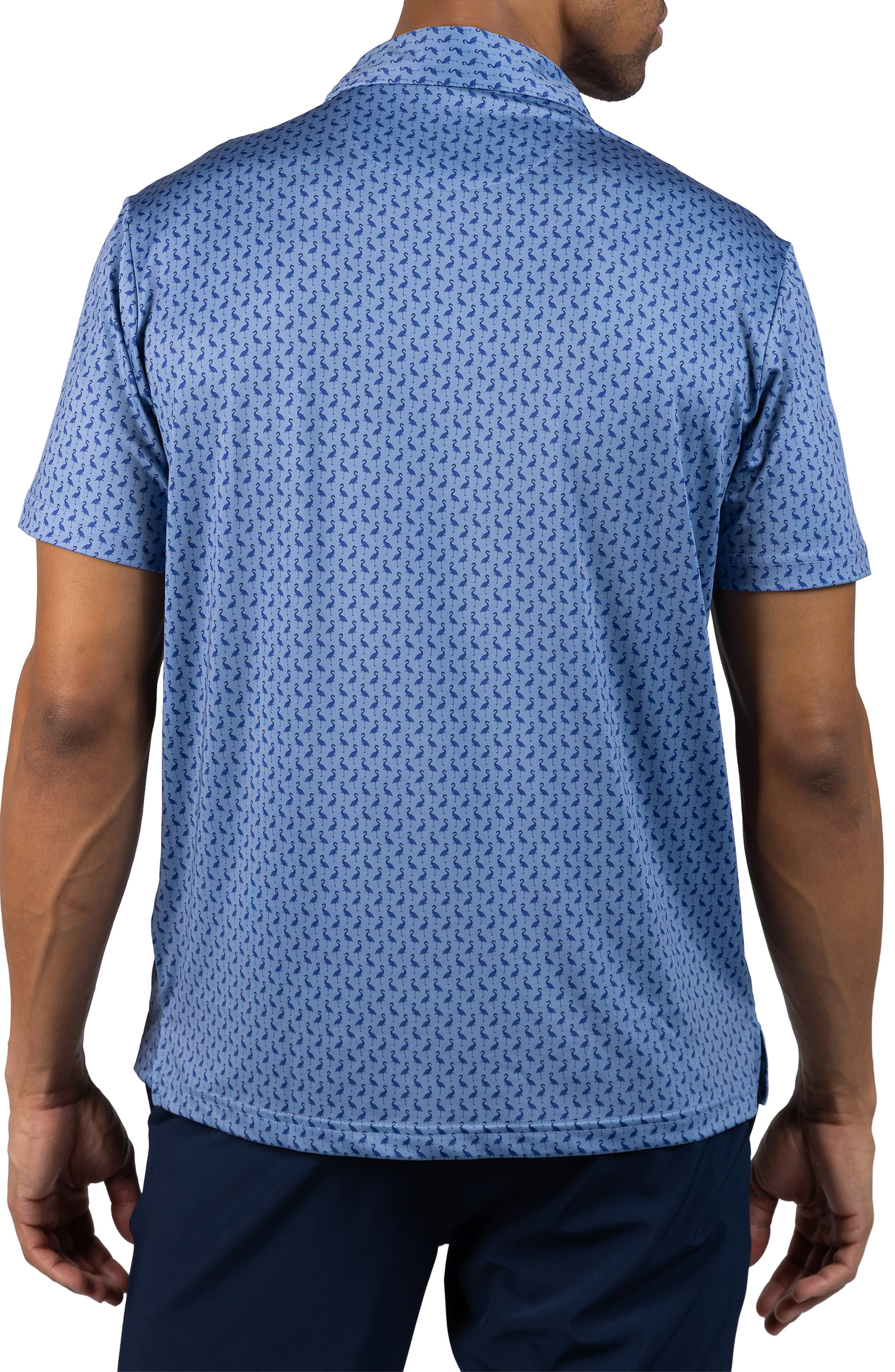 TailorByrd Byrds Print Performance Polo