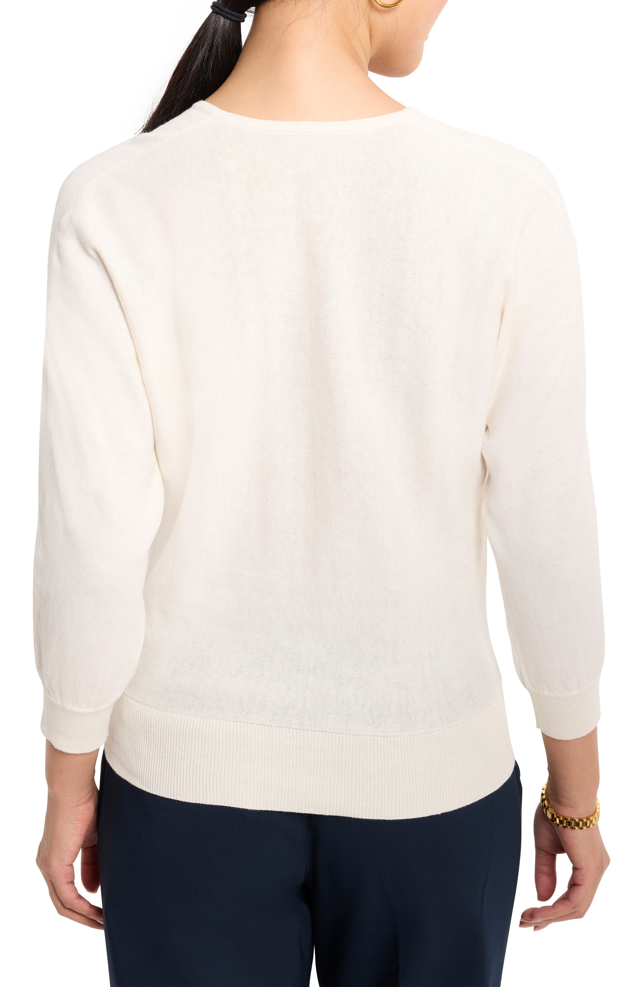 NIC+ZOE Easy Cotton V-Neck Sweater
