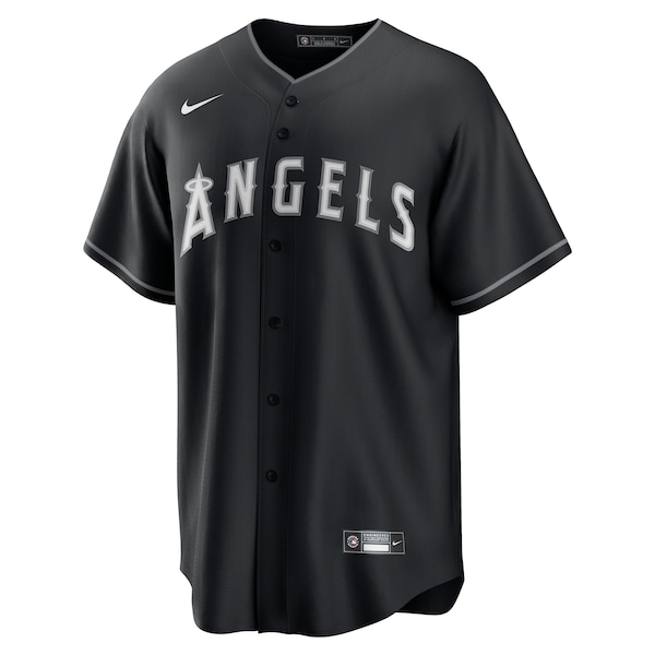 Mike Trout Los Angeles Angels Nike Lights Out Replica Player Jersey - Black