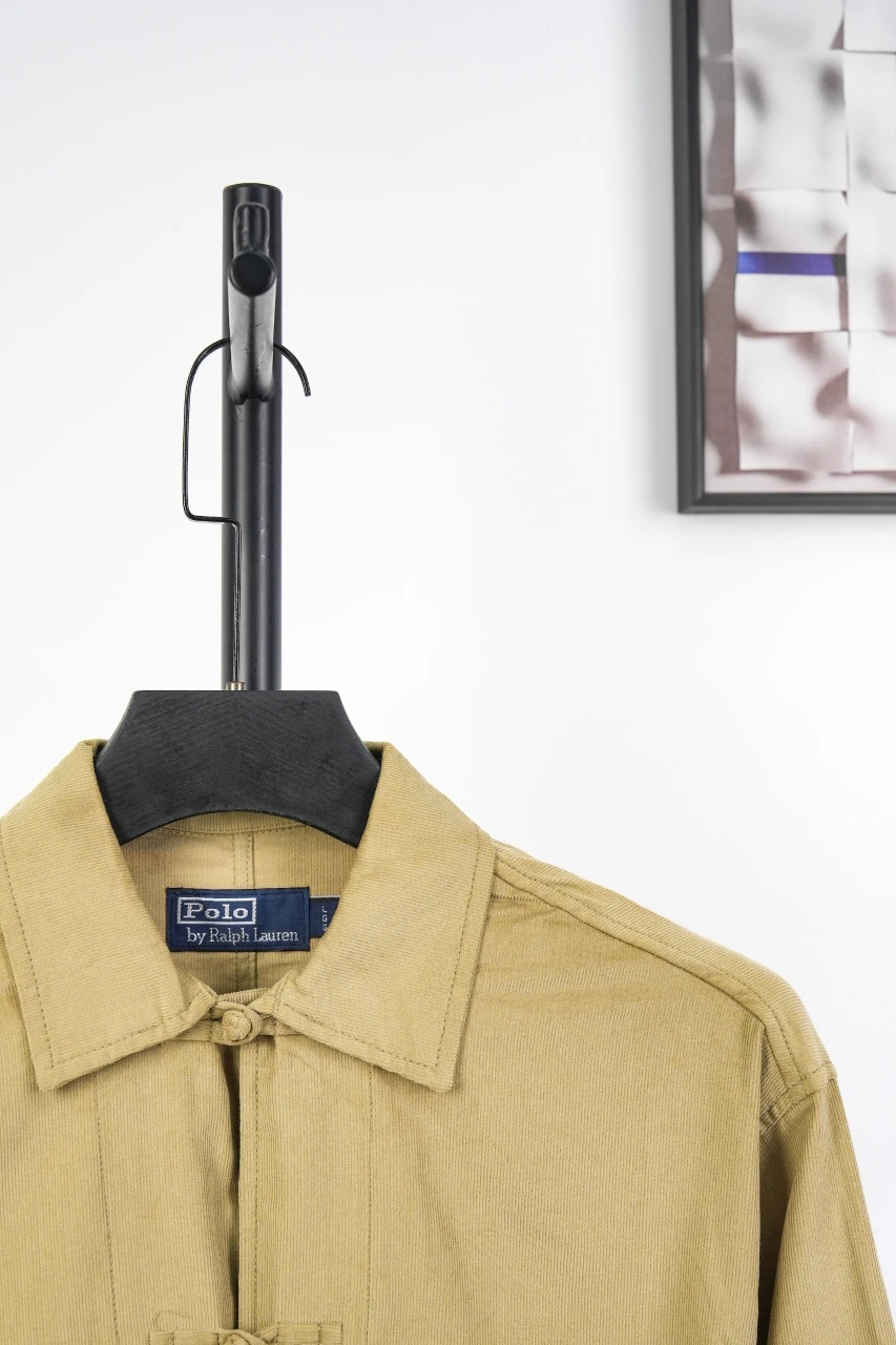 Ralph Lauren Khaki Pony Embroidered Frog Button Jacket product photo from LabelPicks