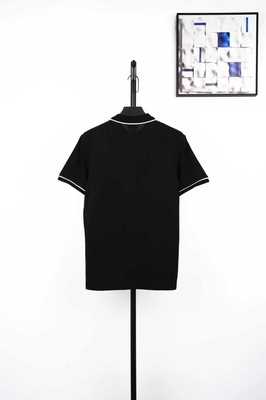 CELINE Black Triomphe Embroidered Polo Shirt product photo from LabelPicks