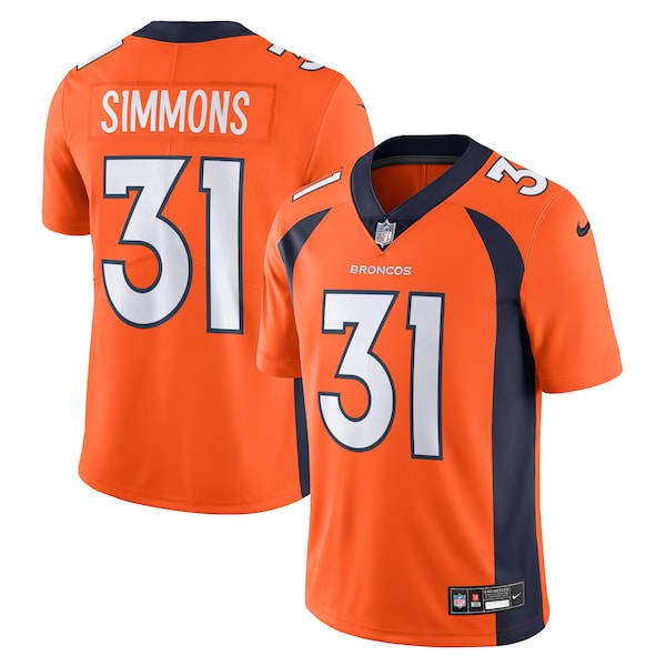 Justin Simmons Denver Broncos Nike  Vapor Untouchable Limited Jersey - Orange