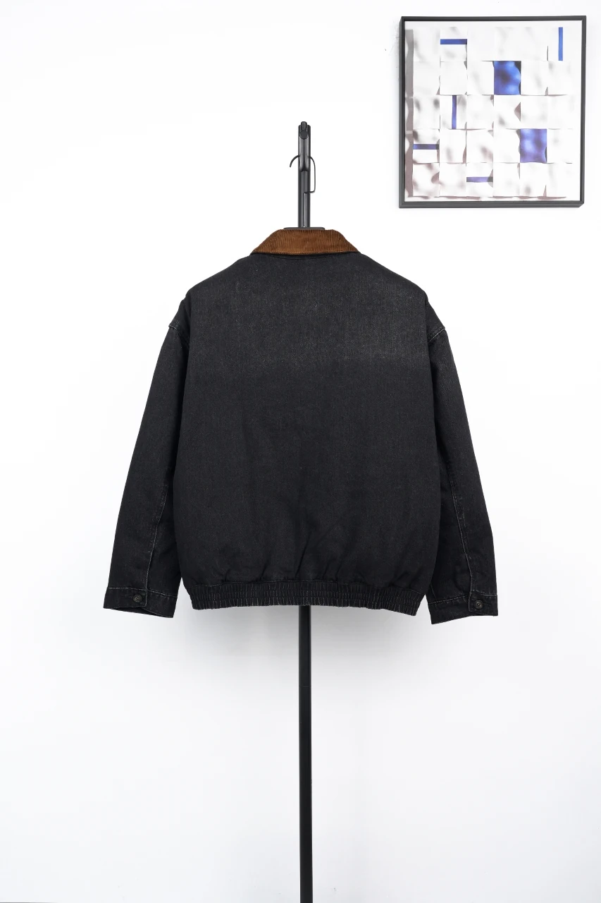 Miu Miu Black Logo Denim Padded Jacket product photo from LabelPicks