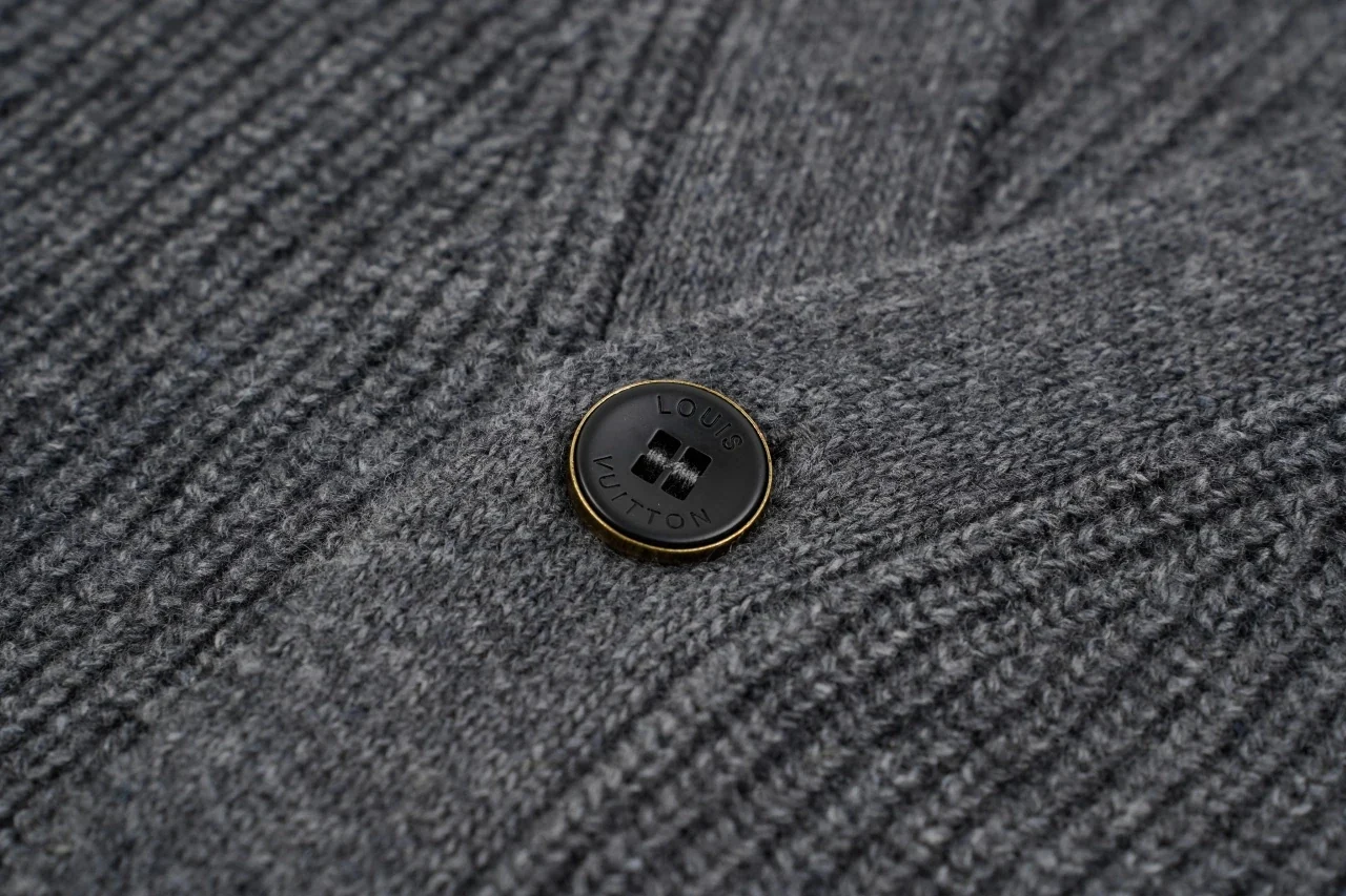 Louis Vuitton Grey Cashmere Feel Knit Cardigan product photo from LabelPicks