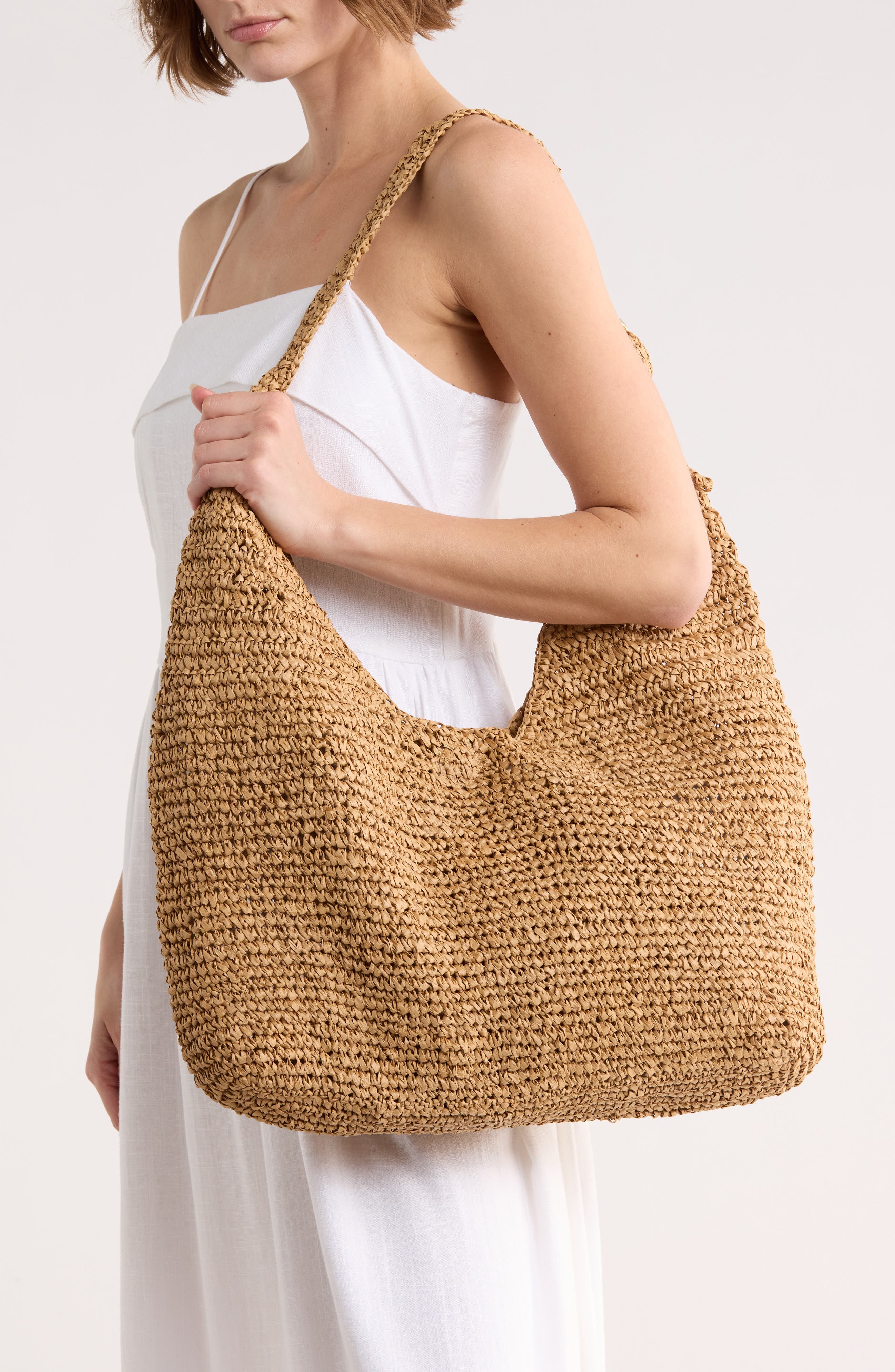 Collection XIIX Slouchy Straw Bag