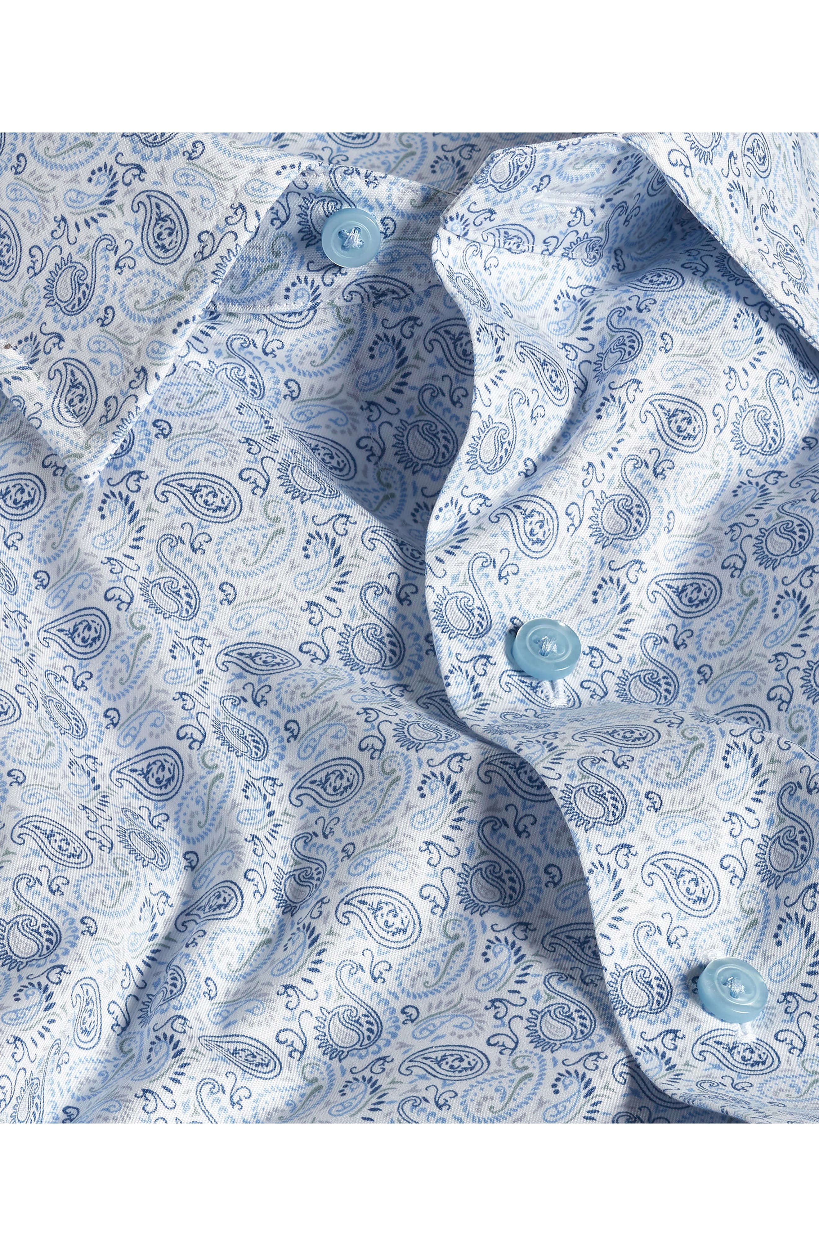 David Donahue Paisley Print Sport Shirt