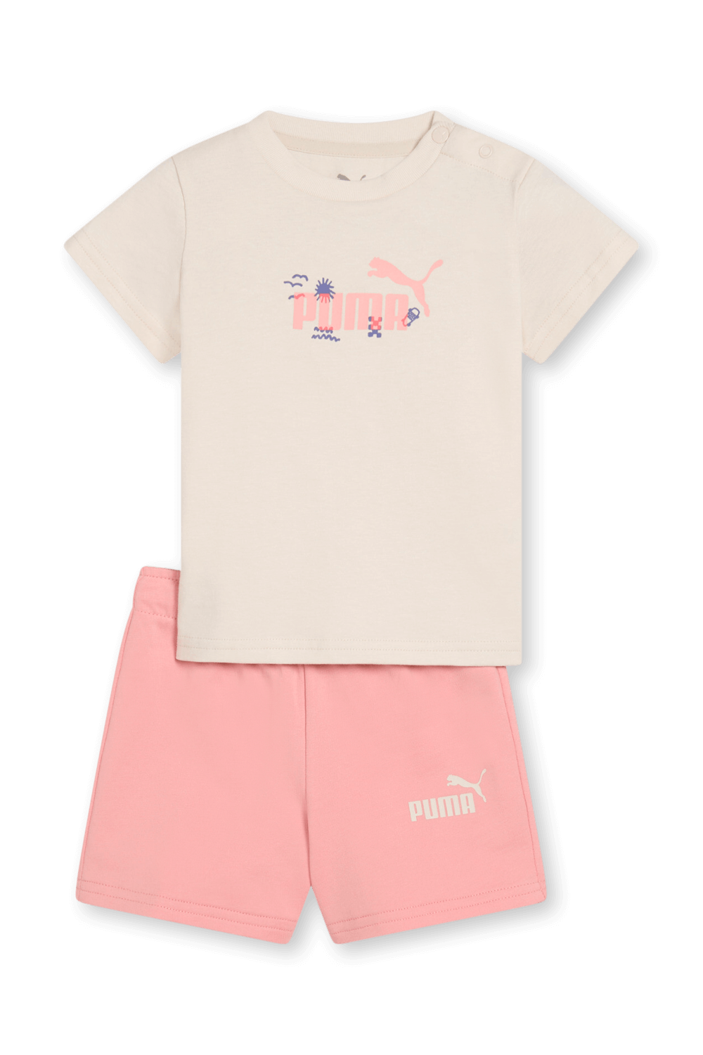 PUMA KIDS סט חולצת טי ומכנסיים קצרים