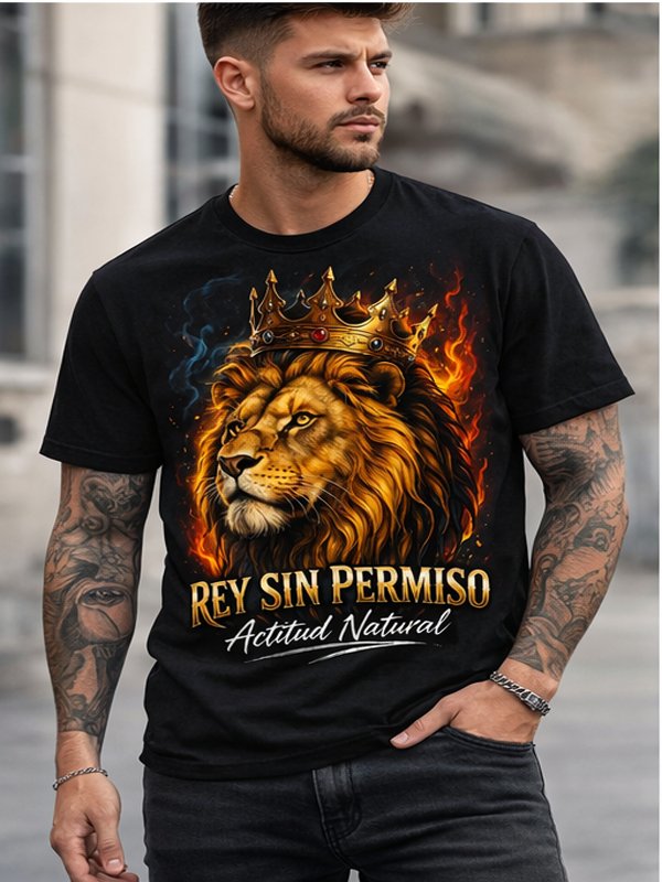 Remera Rey Sin Permiso | León Crown Streetwear Unisex