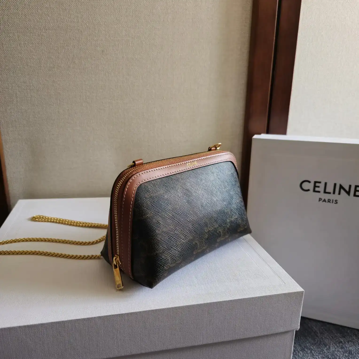 Celine Triomphe Lambskin Top Handle Bag product photo from LabelPicks