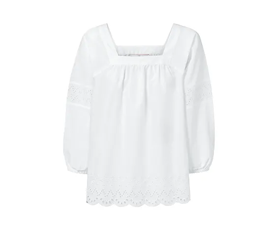 Bluse mit Stickerei