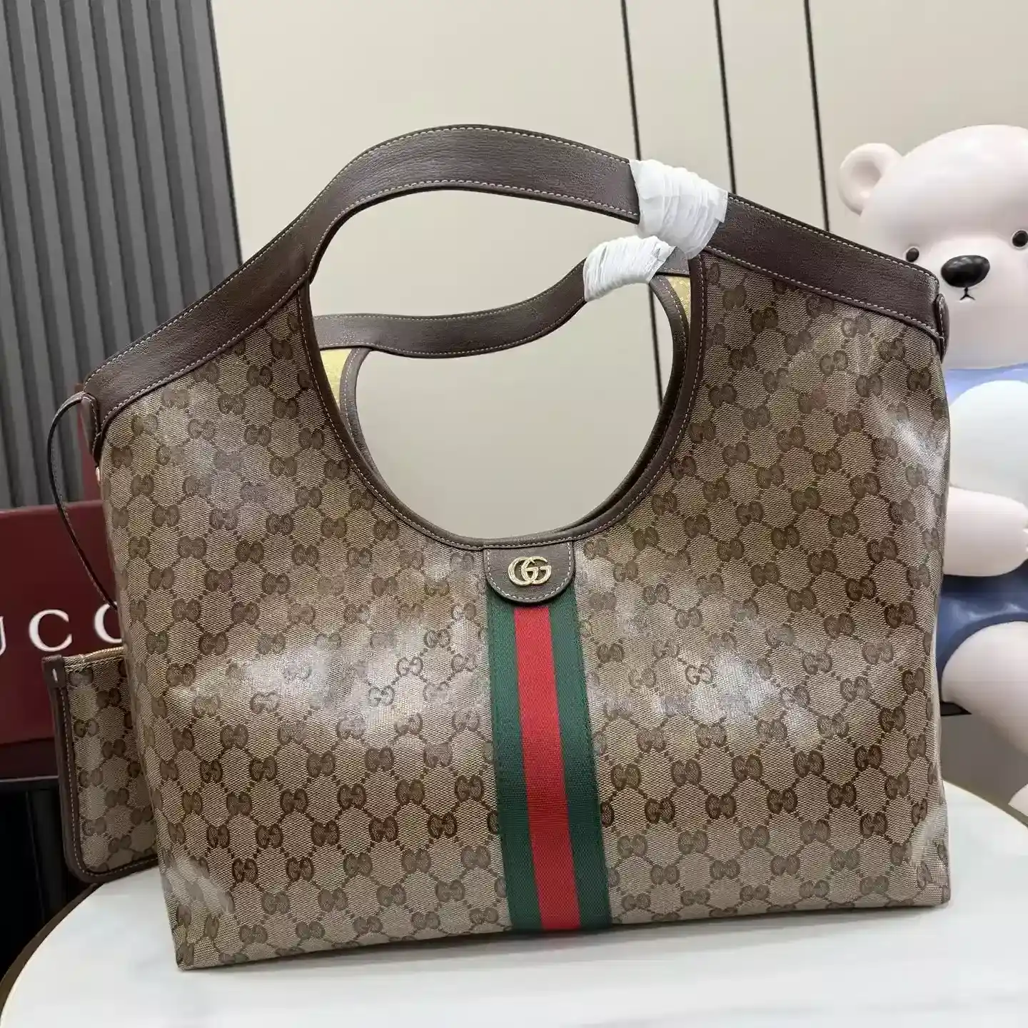 Gucci Brown GG Supreme Canvas Tote Bag product photo from LabelPicks