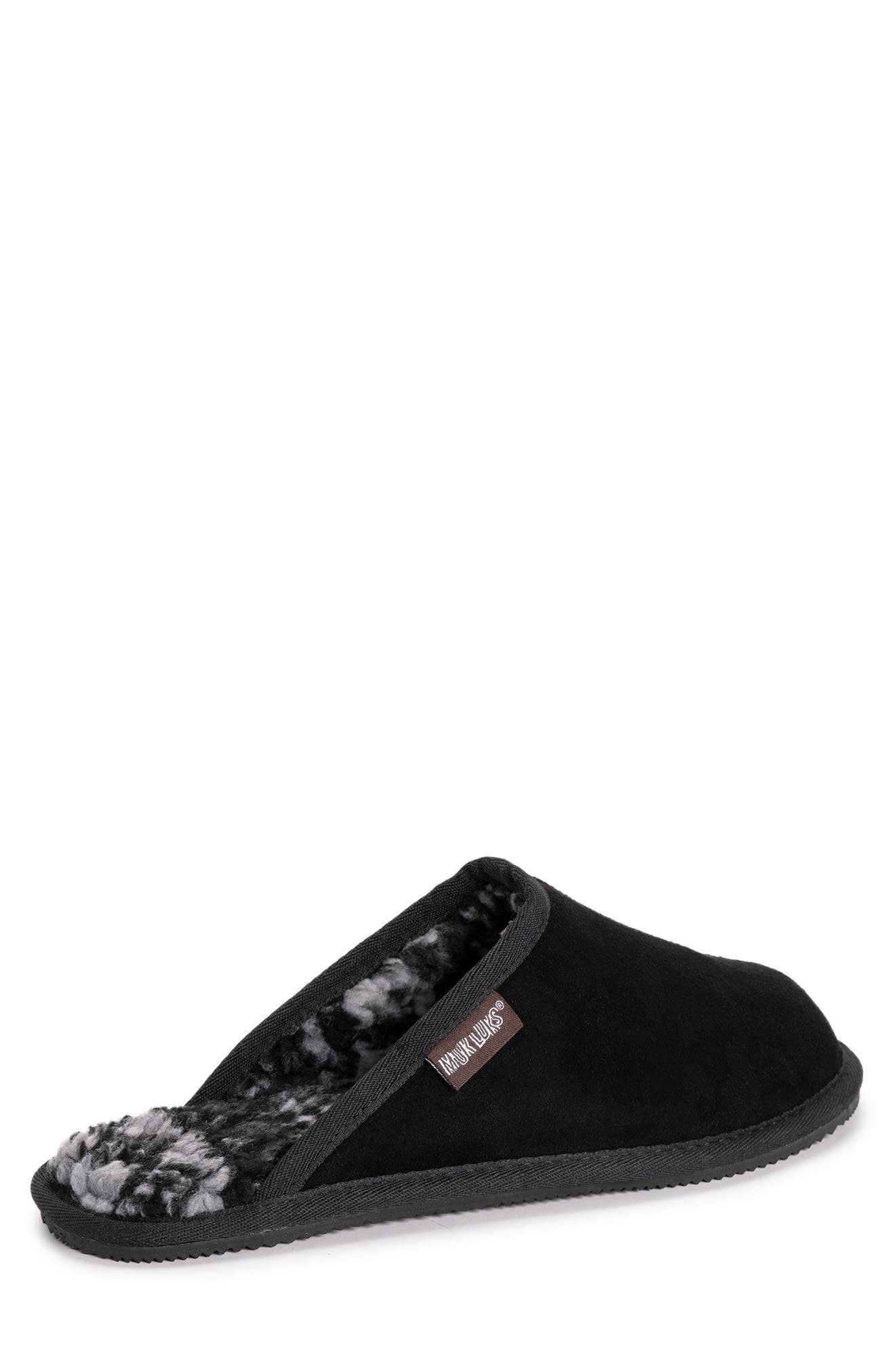 MUK LUKS Dave Faux Shearling Lined Suede Slipper