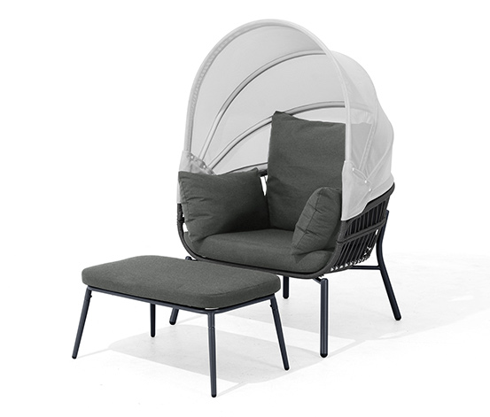 Leco Sessel mit Fußhocker