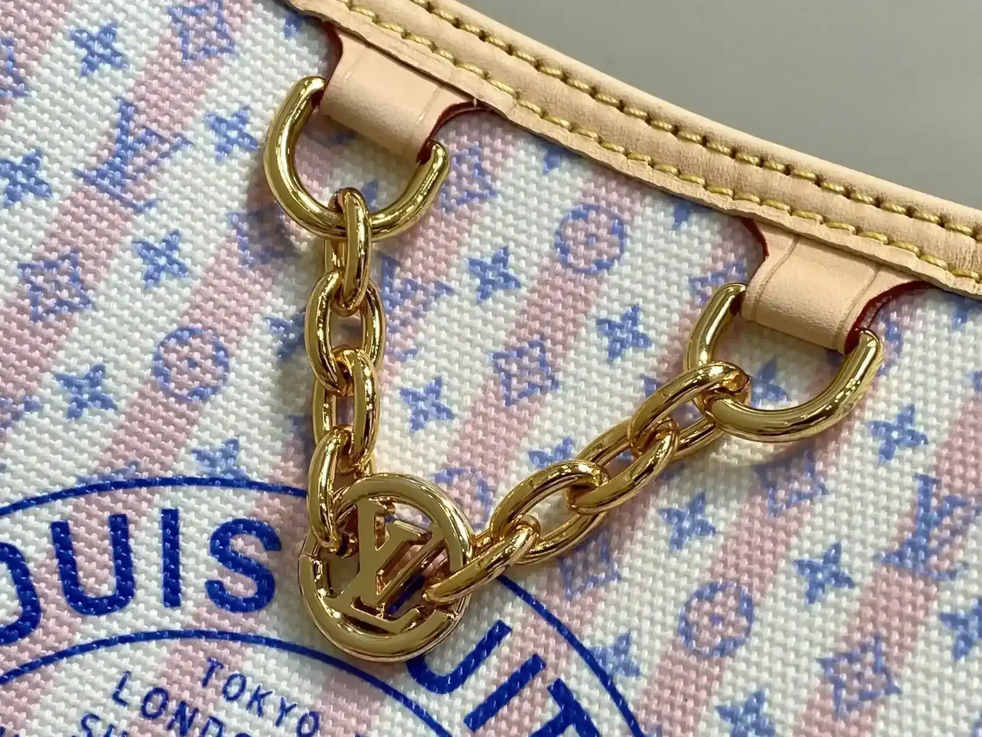 Louis Vuitton Pink Canvas and Leather Bucket Bag product photo from LabelPicks