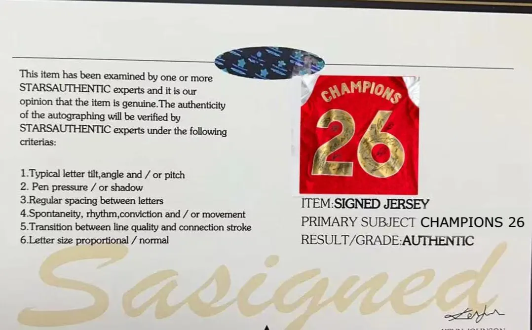 Arsenal FULL 2025 SIGNED Champions Team Squad Signature Jersey/Shirt + COA 25/26