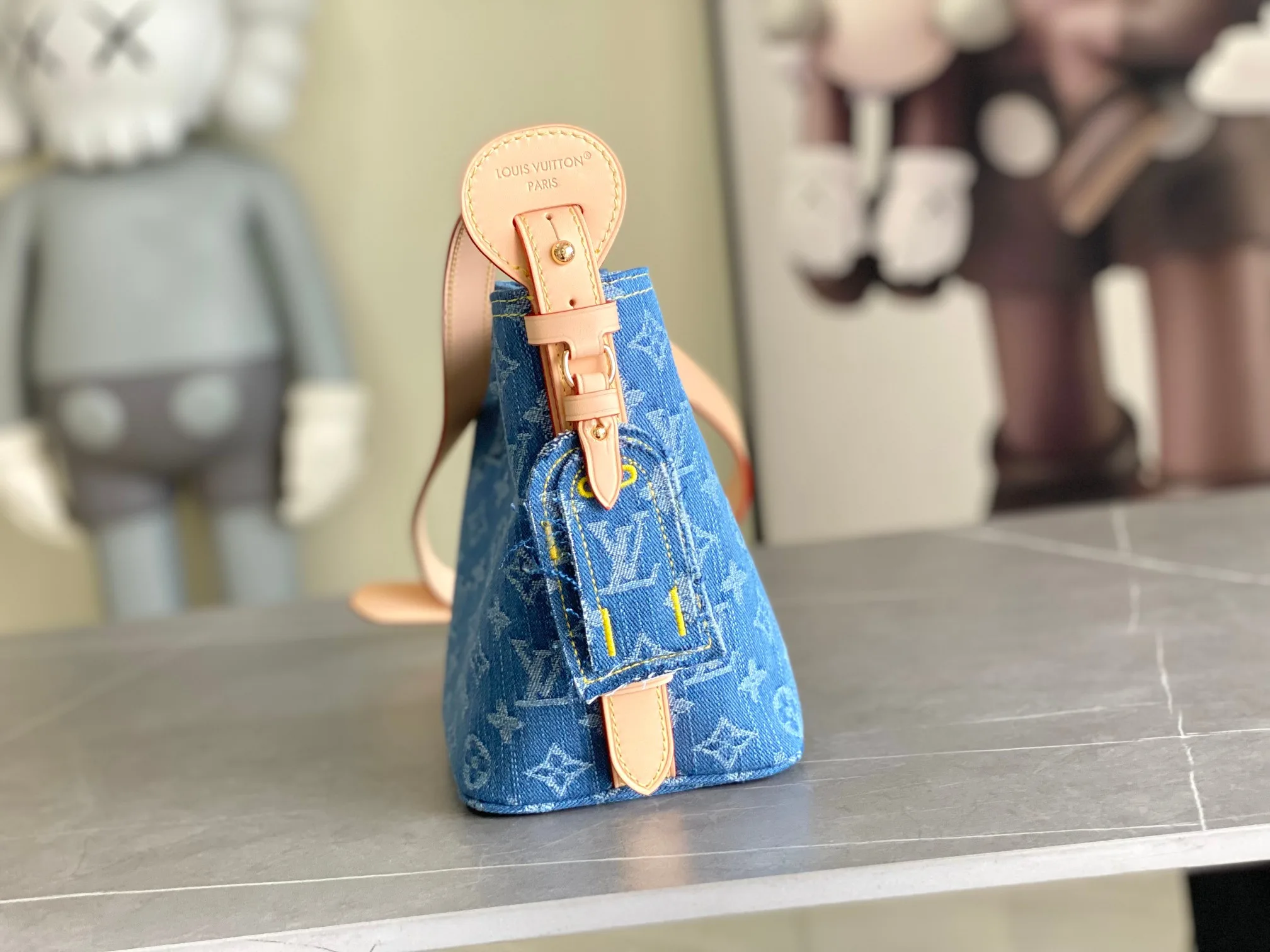Louis Vuitton Blue Denim Bucket Bag product photo from LabelPicks