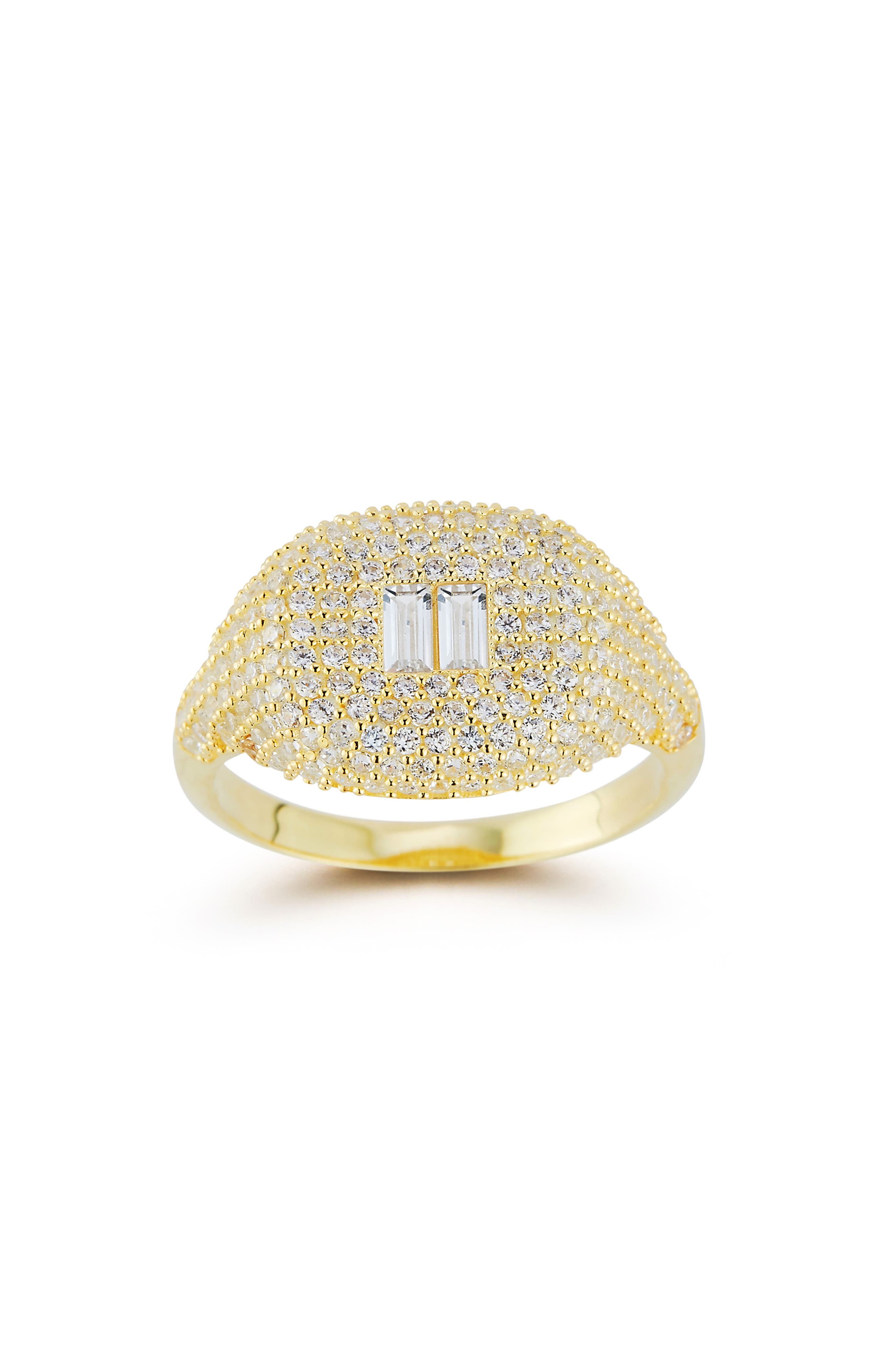 GLAZE JEWELRY Cubic Zirconia Signet Ring