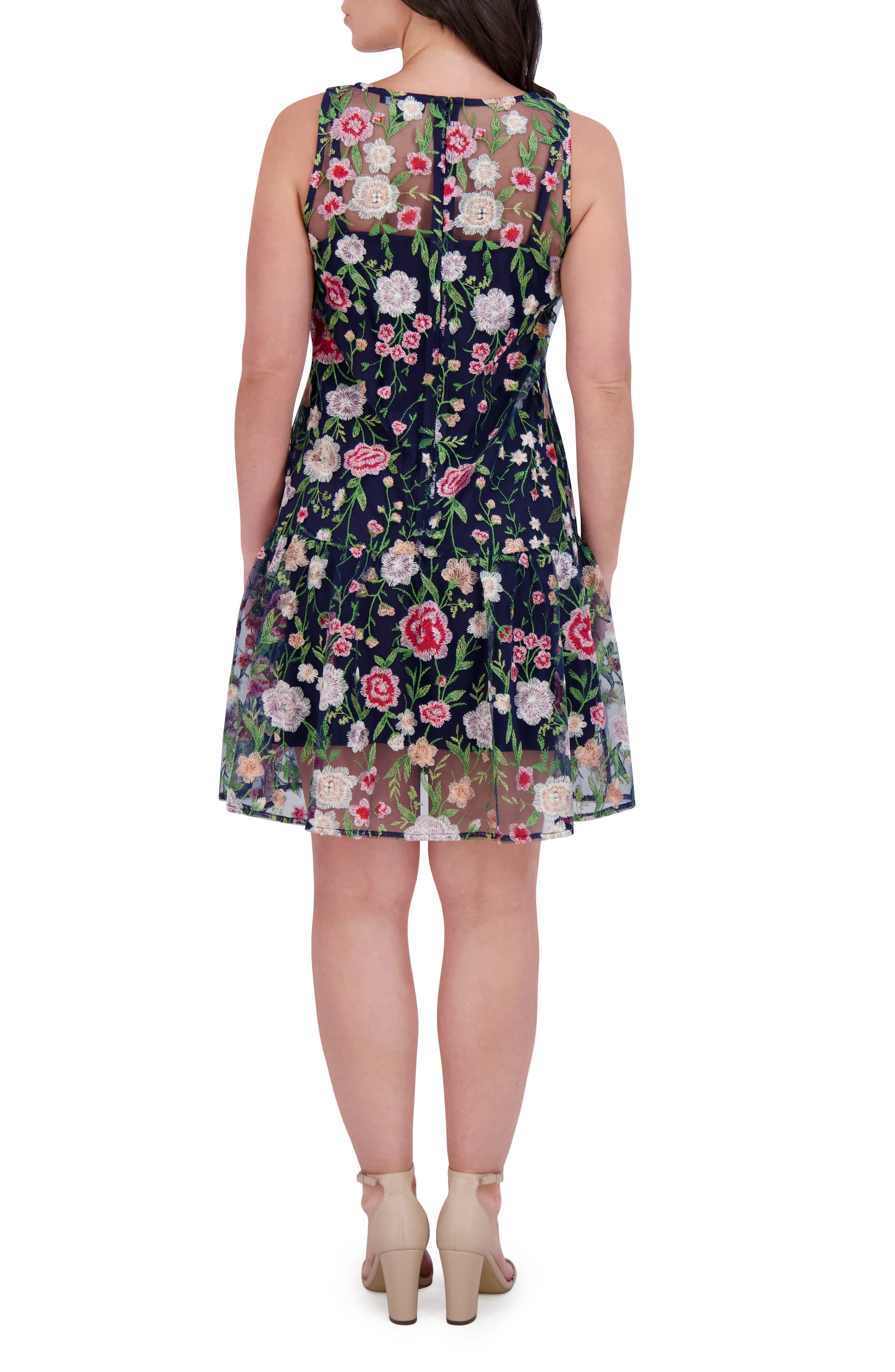 Kensie Tiered Ruffle Wrap Style Midi Dress