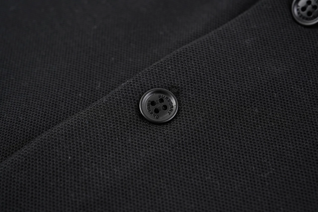 Burberry Black Blue Trim Equestrian Knight Polo Shirt product photo from LabelPicks