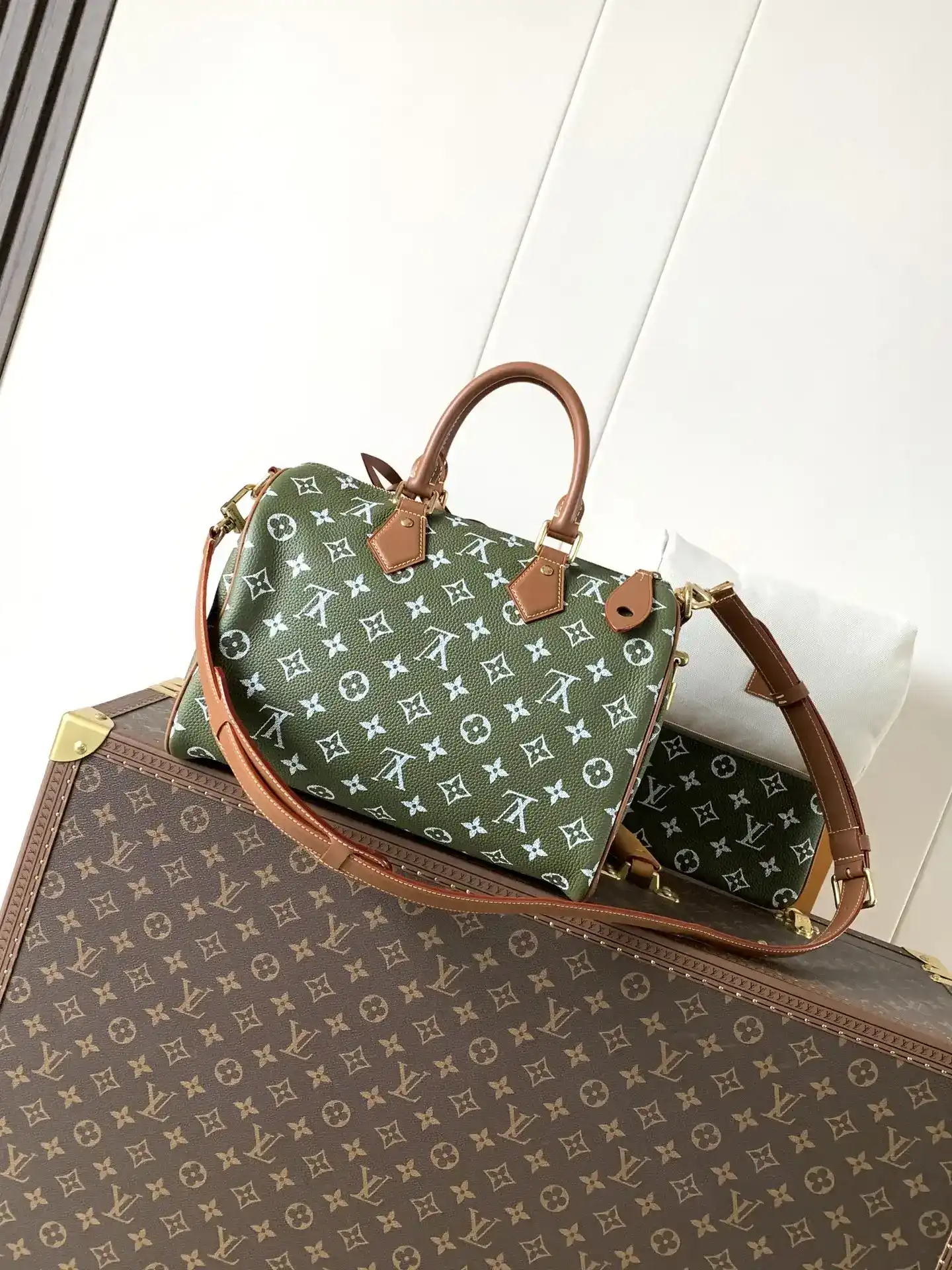 Louis Vuitton Speedy Black Grained Leather Top Handle Bag product photo from LabelPicks