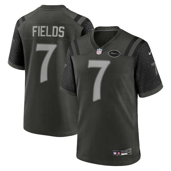 Justin Fields New York Jets Nike 2025 Rivalries Collection Game Jersey - Gotham Green
