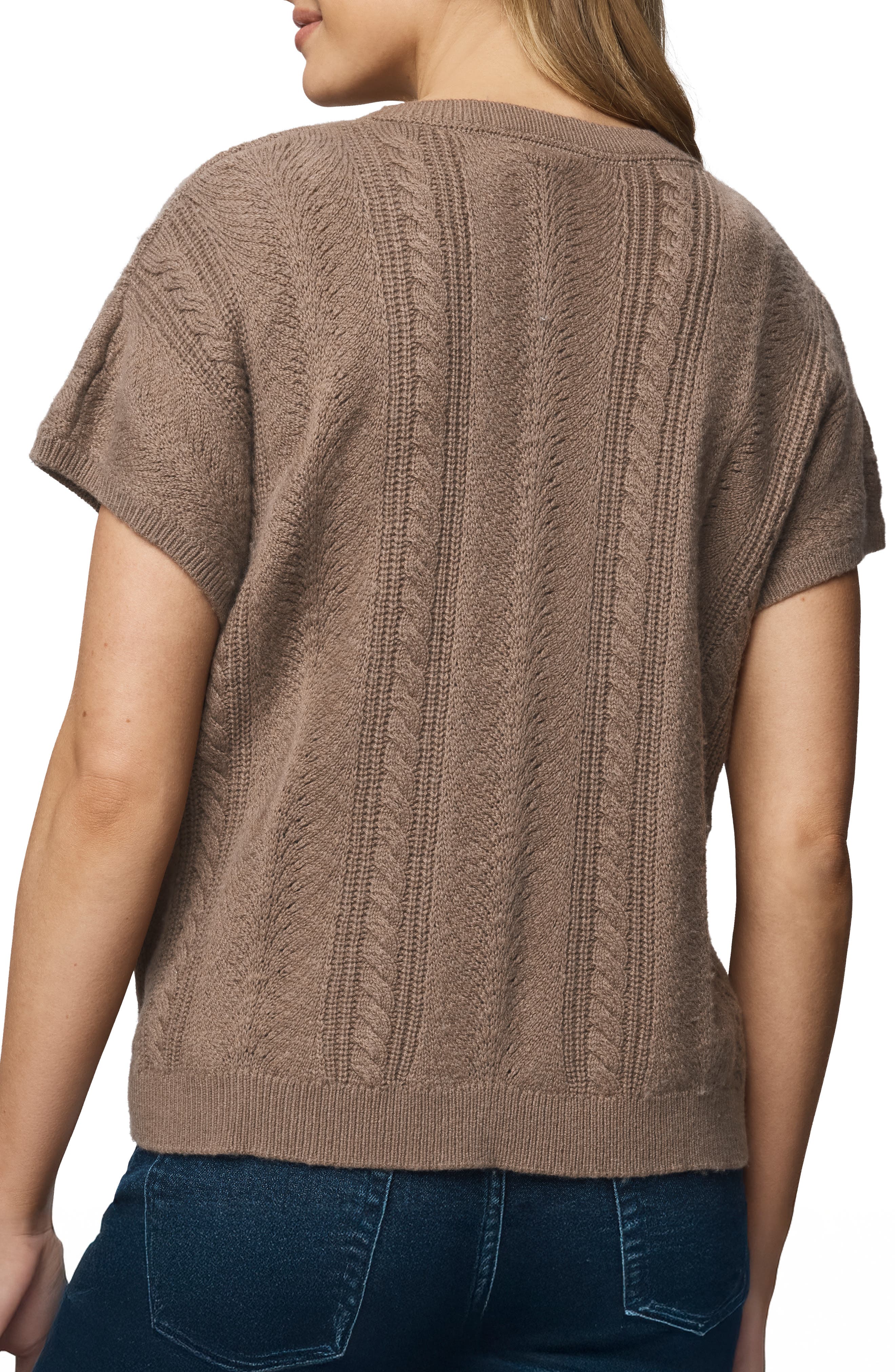 Splendid Raelynn Short Sleeve Pointelle Sweater