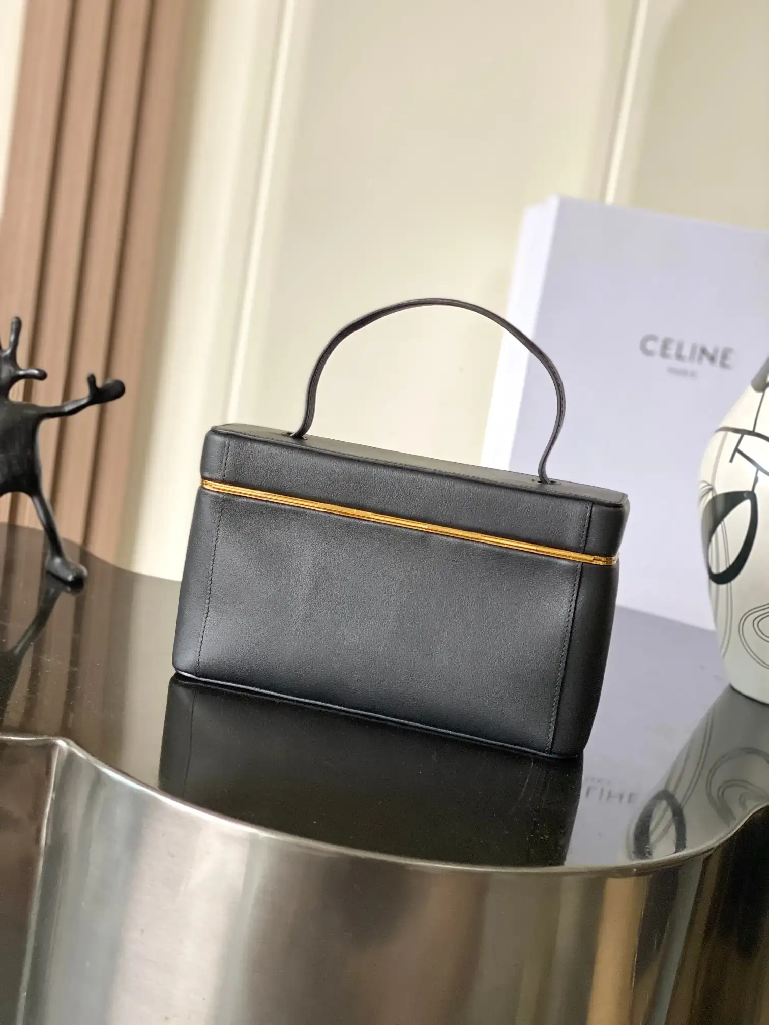 Celine Black Triomphe Top Handle Bag product photo from LabelPicks