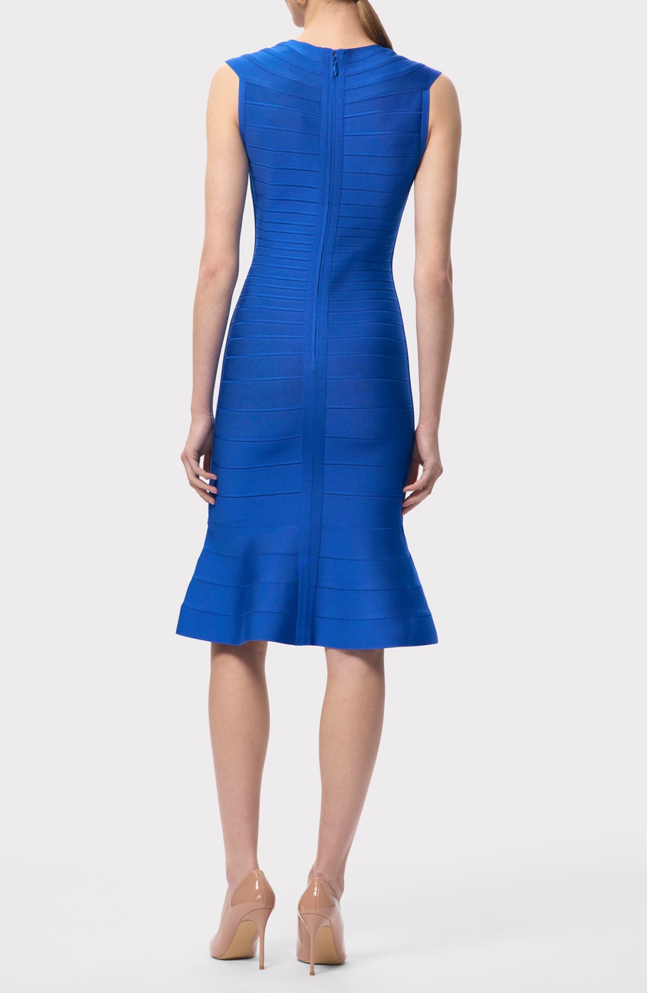 Herve Leger The Sophia Flare Hem Bandage Dress