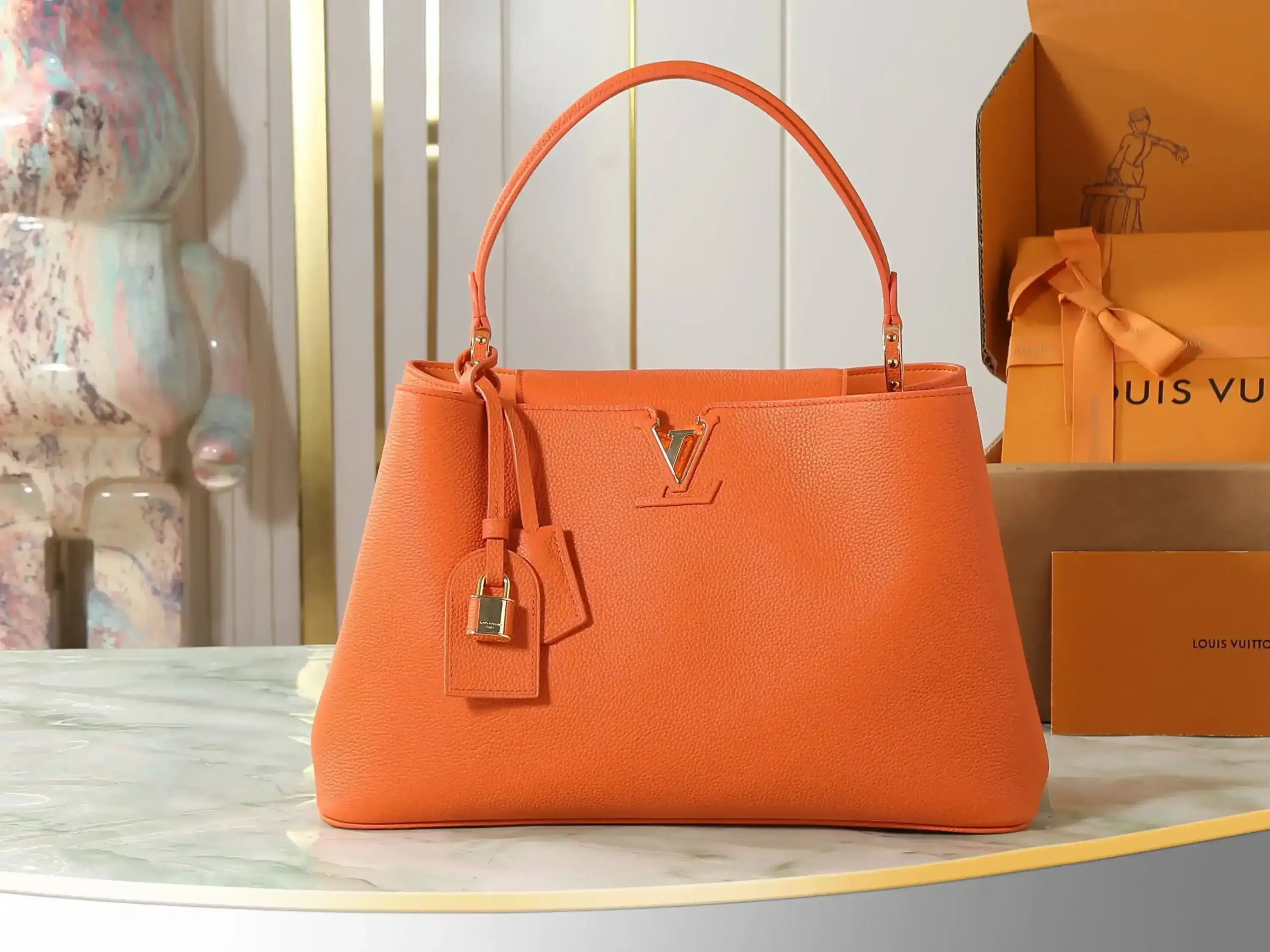 Louis Vuitton Calfskin Capucines Top Handle Bag product photo from LabelPicks