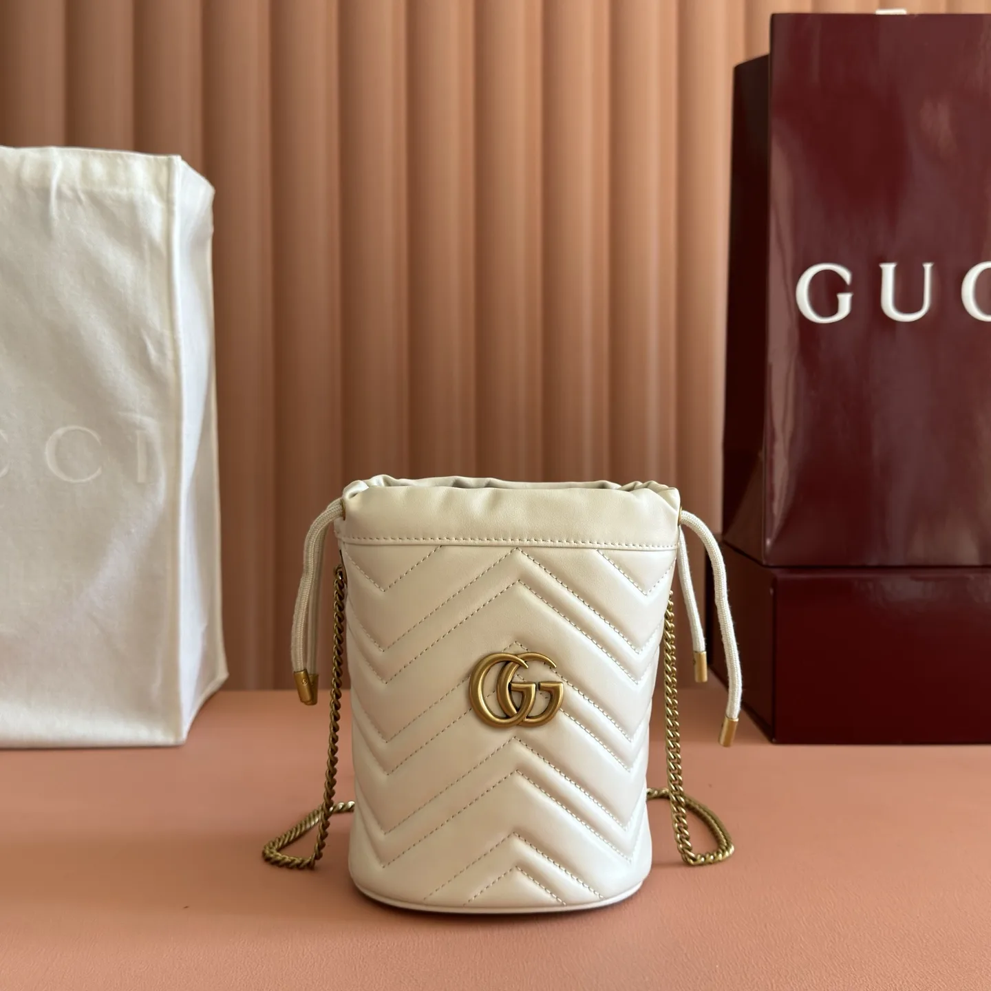 Gucci Marmont Blue GG Supreme Canvas Bucket Bag product photo from LabelPicks