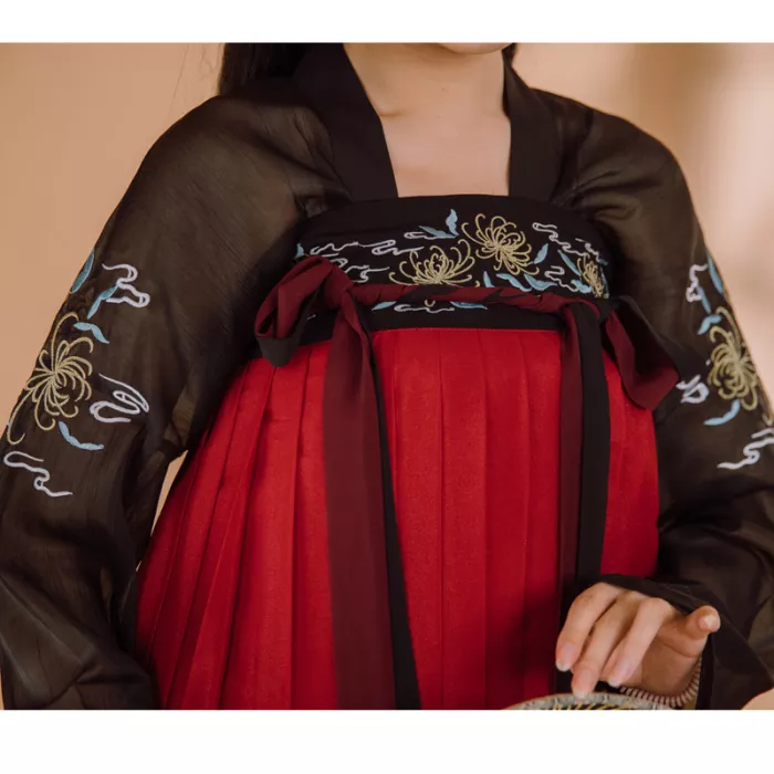 Yan Caiwei's original authentic Hanfu women's 6-meter hem full chest skirt spring and summer elegant and elegant Chinese style