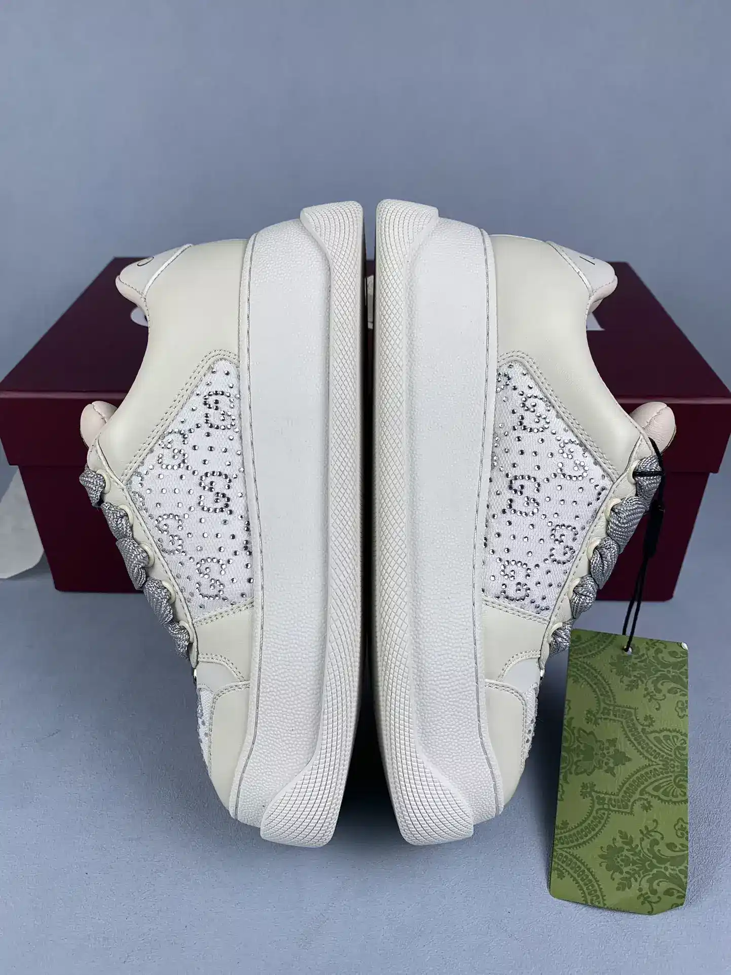 Gucci Re-Web sneaker with crystal chain product photo from LabelPicks