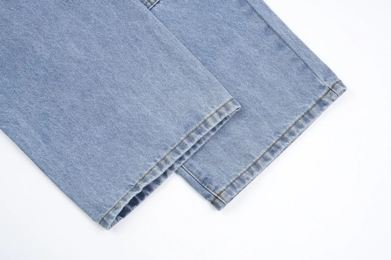 Louis Vuitton Light Blue Stitch Letter Embroidered Denim Pants product photo from LabelPicks