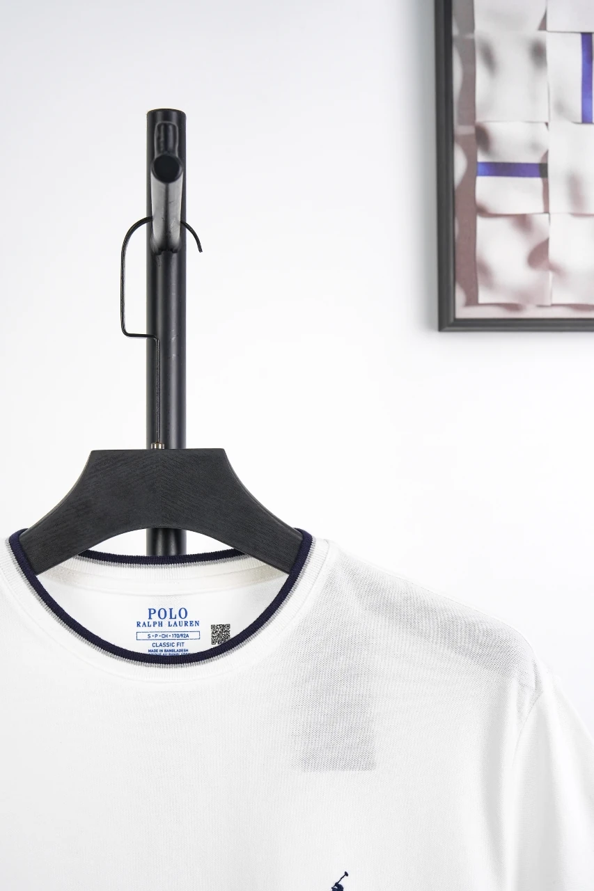 Ralph Lauren White Contrast Trim Pony Embroidered T-Shirt product photo from LabelPicks