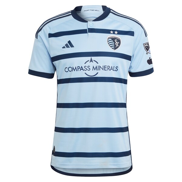 Erik Thommy Sporting Kansas City adidas 2024 Hoops 4.0 Authentic Player Jersey – Light Blue
