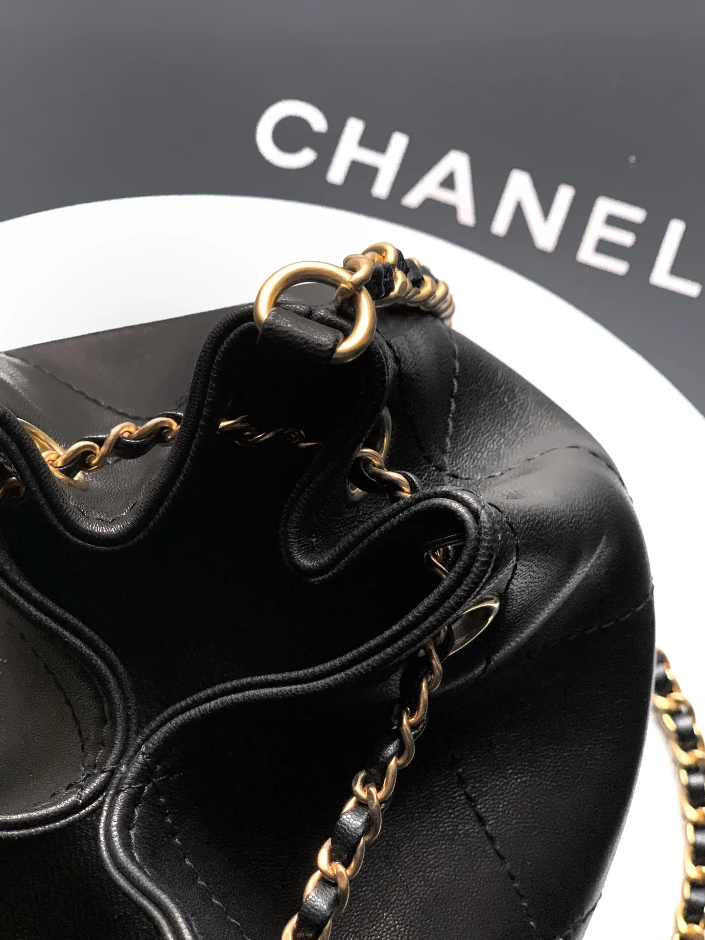 Chanel Black Quilted Leather Bucket Bag product photo from LabelPicks