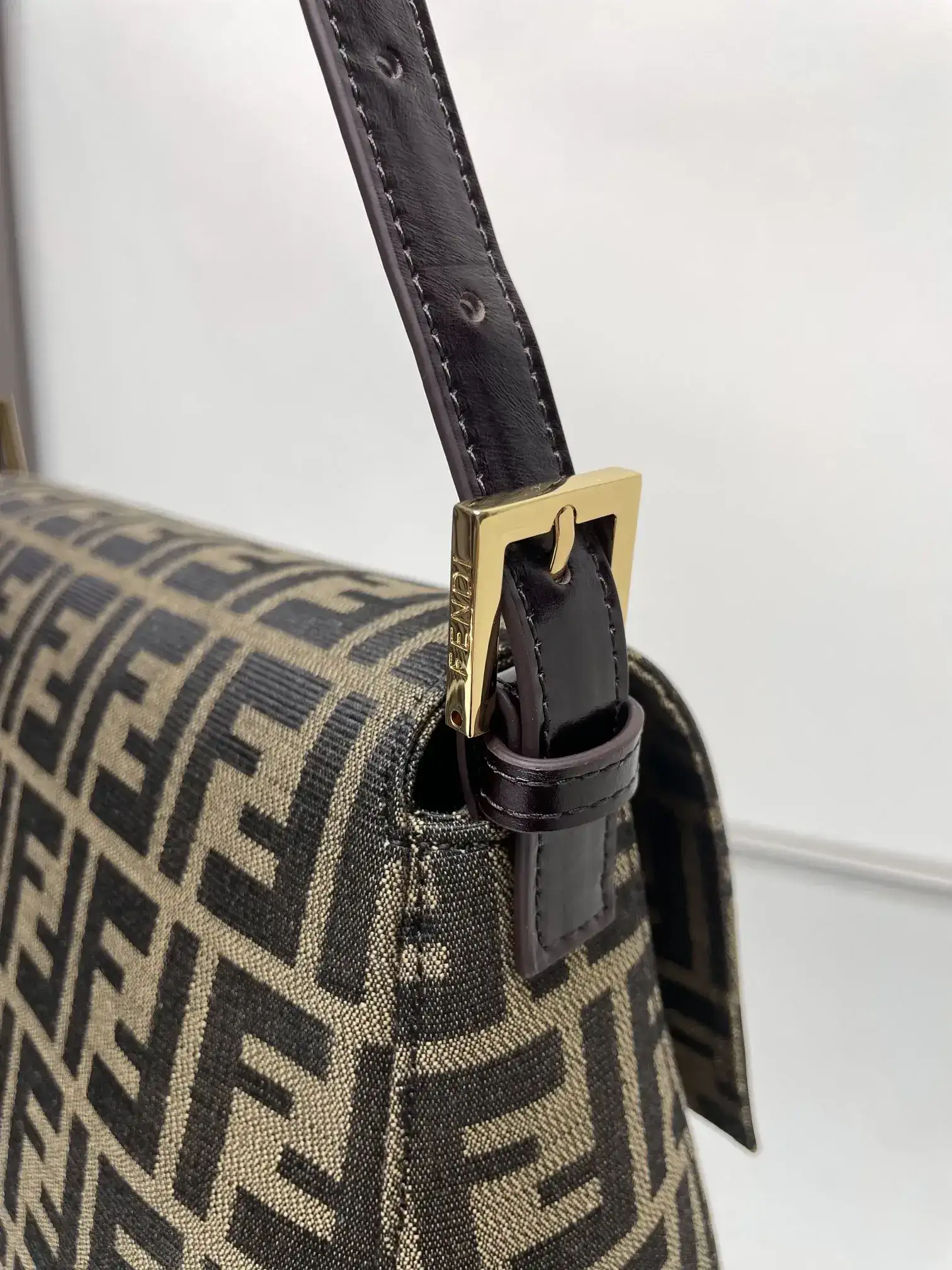 Fendi Baguette Brown Calfskin Shoulder Bag product photo from LabelPicks